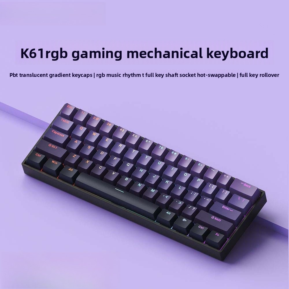 Gaming Keyboard And Mouse Combo - Teclado 60% Wireless Bluetooth 2.4G Mechanical