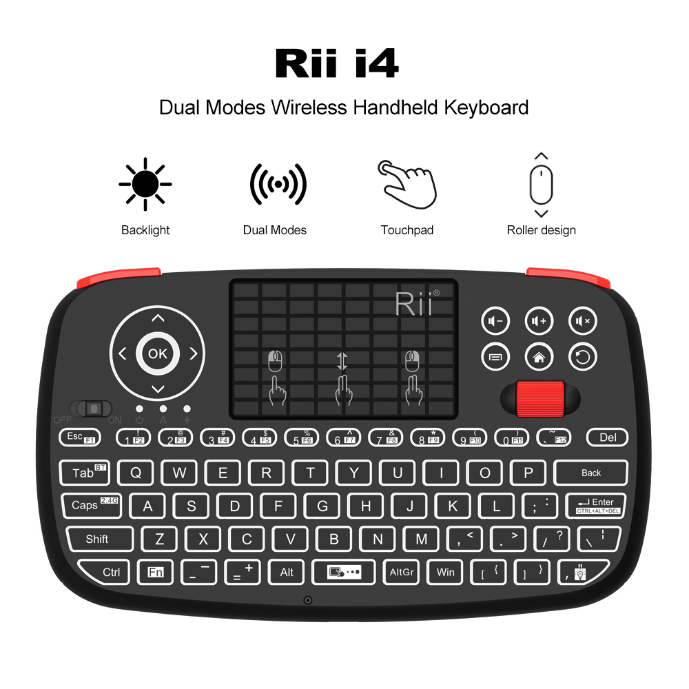 Gaming Keyboard Hand - Rii I4 Mini BT Wireless Keyboard