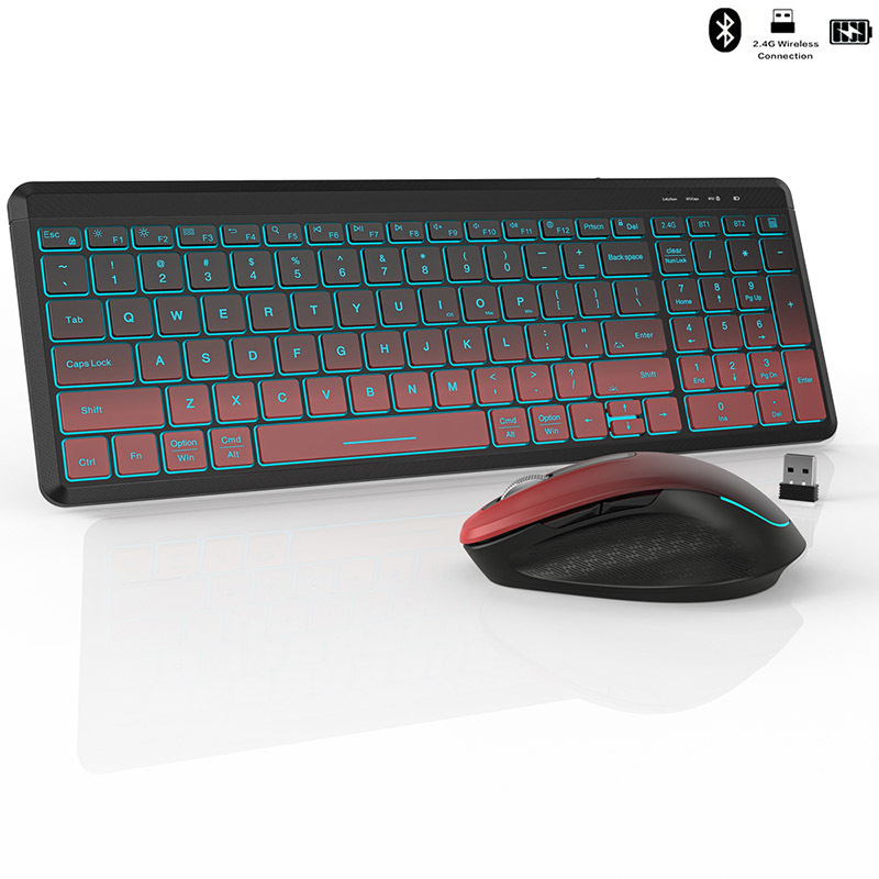 RGB Backlit Silent Wireless Ke - огляд і ціна Gaming Keyboard And Mouse Combo Wireless