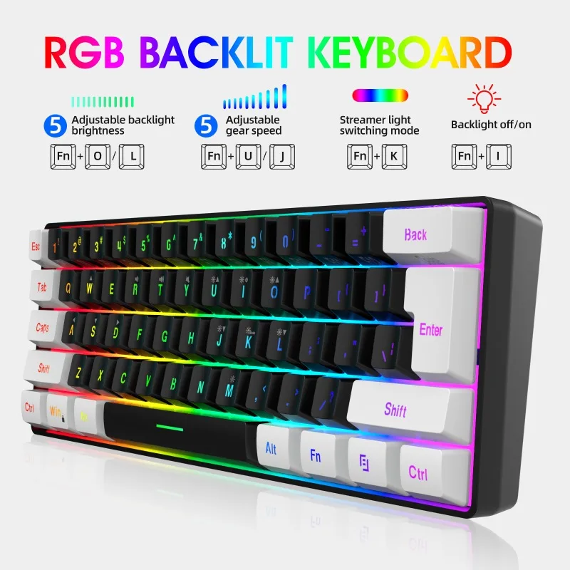 Keyboard and Mouse 60% Compute - огляд і ціна Gaming Keyboard Mouse Wireless