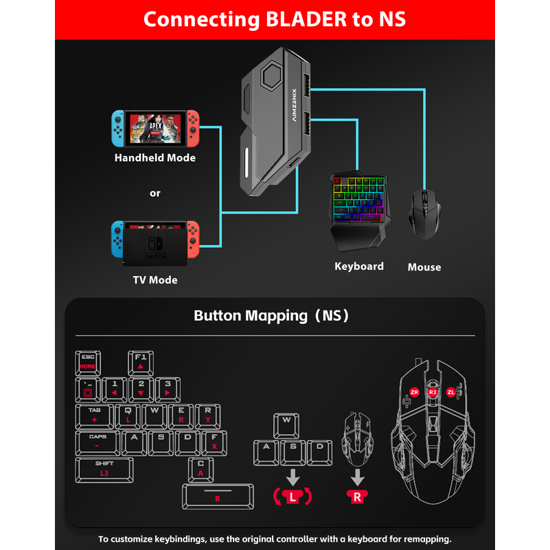 Console Games Converter Mobila - огляд і ціна Gaming Keyboard And Mouse For Xbox
