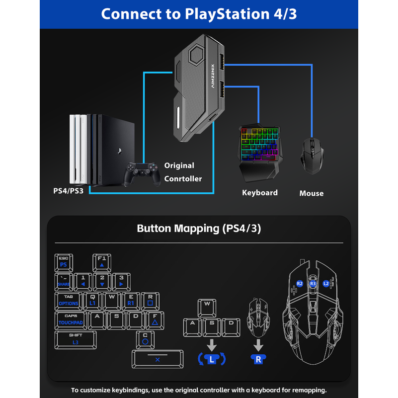 Console Games Converter Mobila - огляд і ціна Gaming Keyboard And Mouse For Xbox