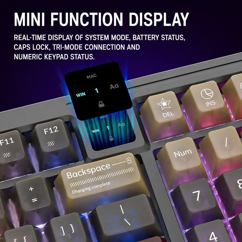 Langtu T98 Tri Mode RGB Custom - огляд і ціна Gaming Keyboard And Mouse Combo Wireless