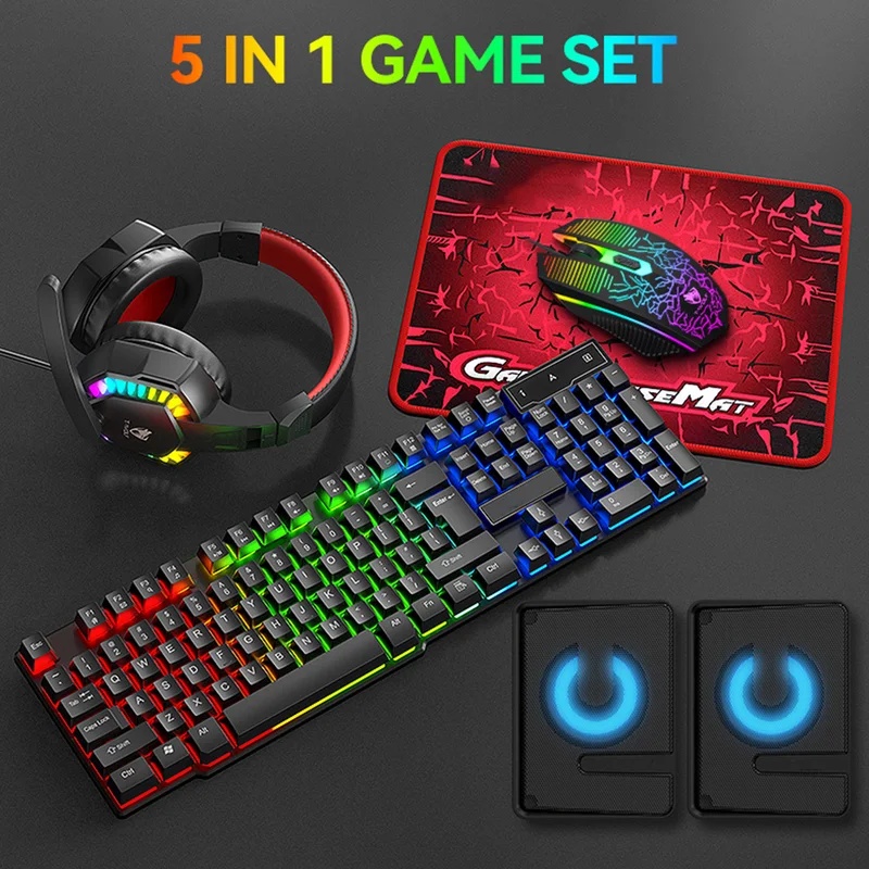 5-in-1 Set Gaming Combo Keyboa - огляд і ціна Gaming Keyboard Mouse Set