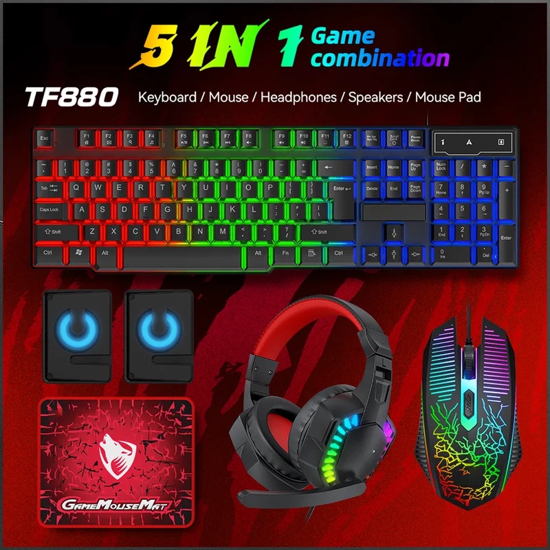 5-in-1 Set Gaming Combo Keyboa - огляд і ціна Gaming Keyboard Mouse Set