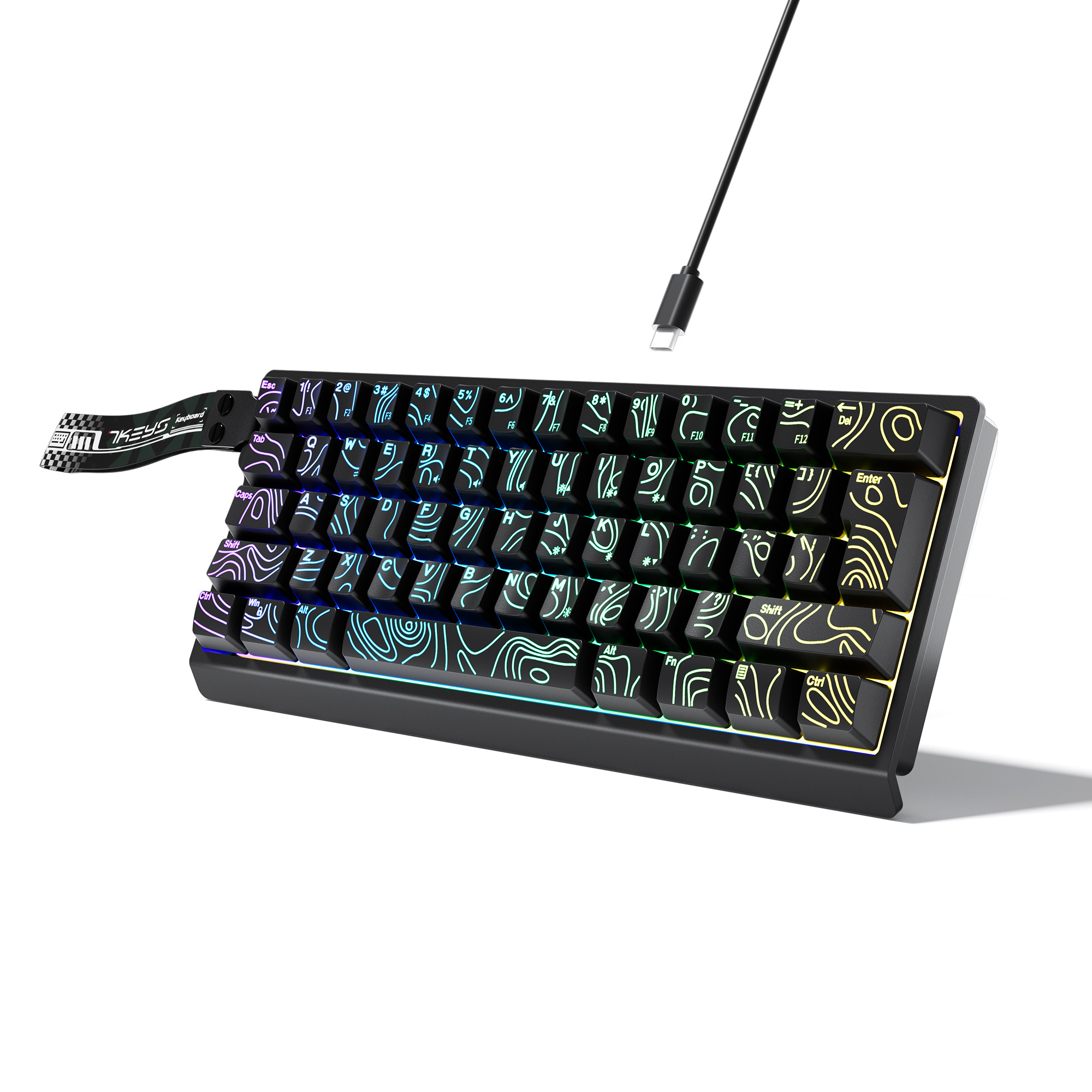 60% Compact Wired Keyboard wit - огляд і ціна Gaming Keyboard Thocky