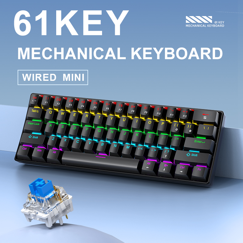 K61 Wired Mechanical Gaming Ke - огляд і ціна Gaming Keyboard Thocky