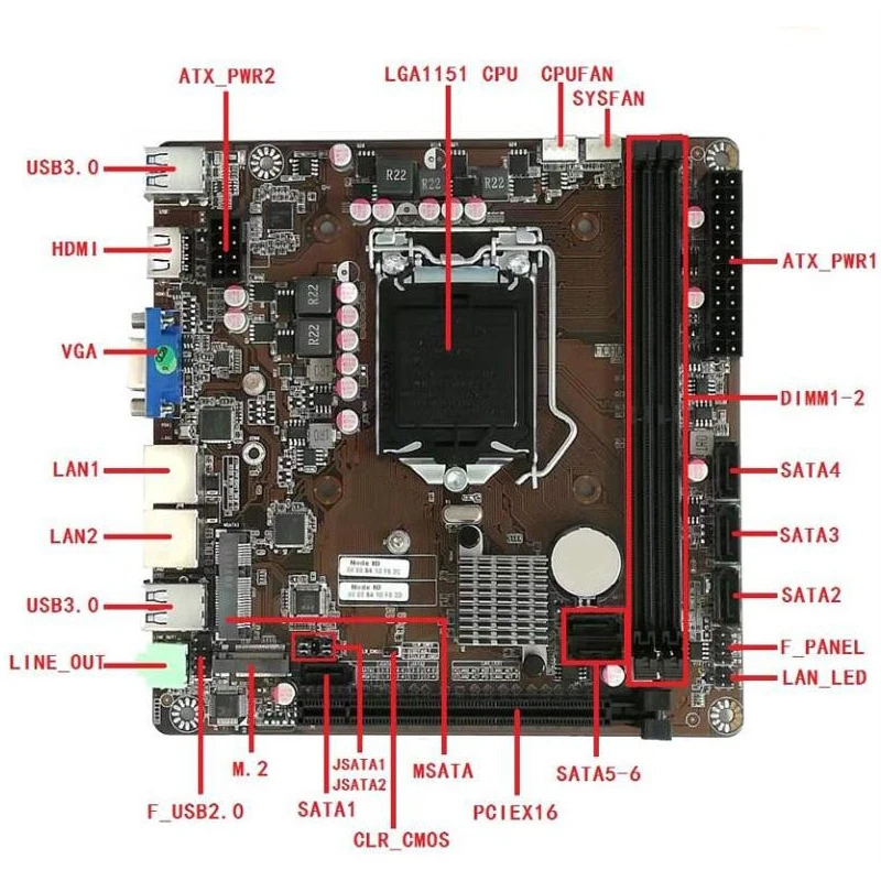 B365 Mini-ITX Motherboard LGA  - огляд і ціна Intel Cpu Core I7