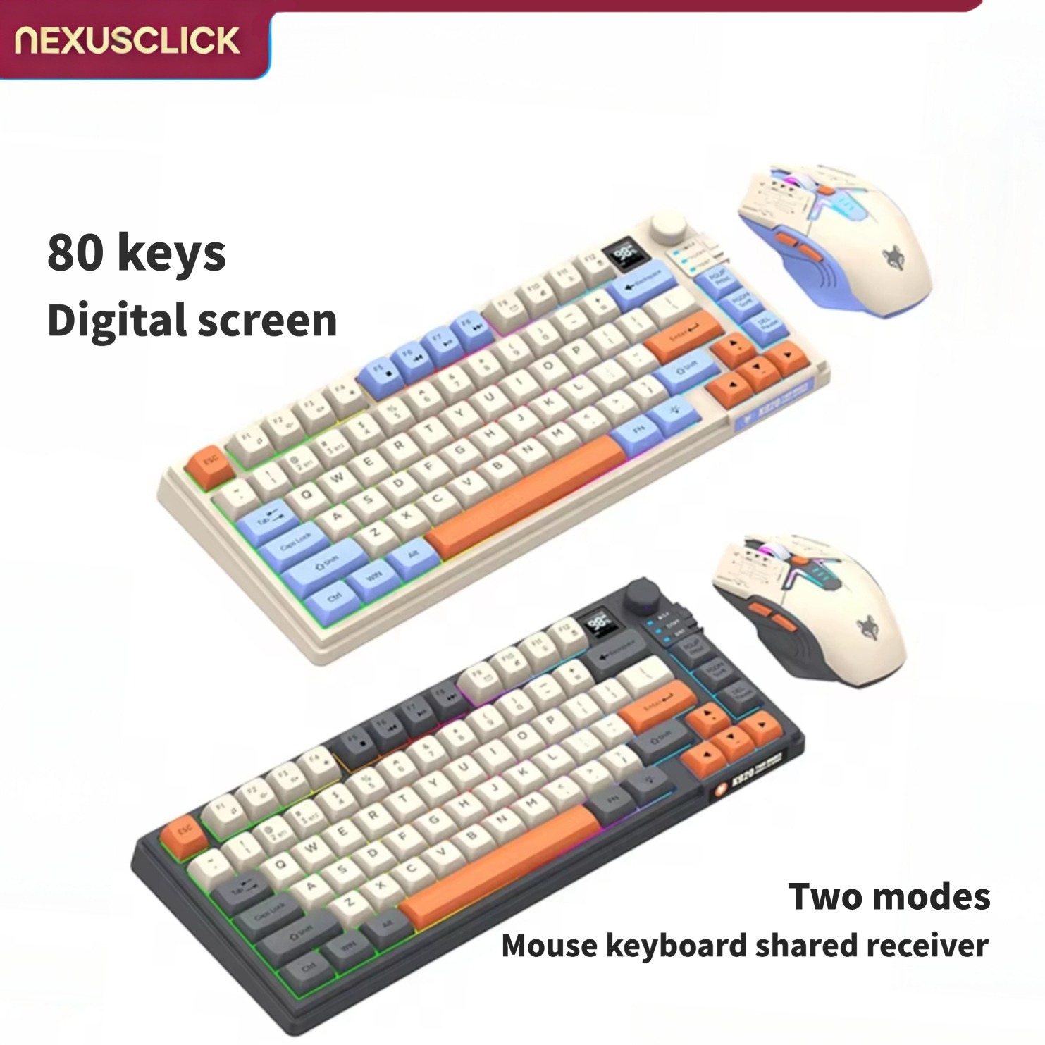 NexusClick Dual Mode Keyboard  - огляд і ціна Gaming Keyboard And Mouse Combo Wireless