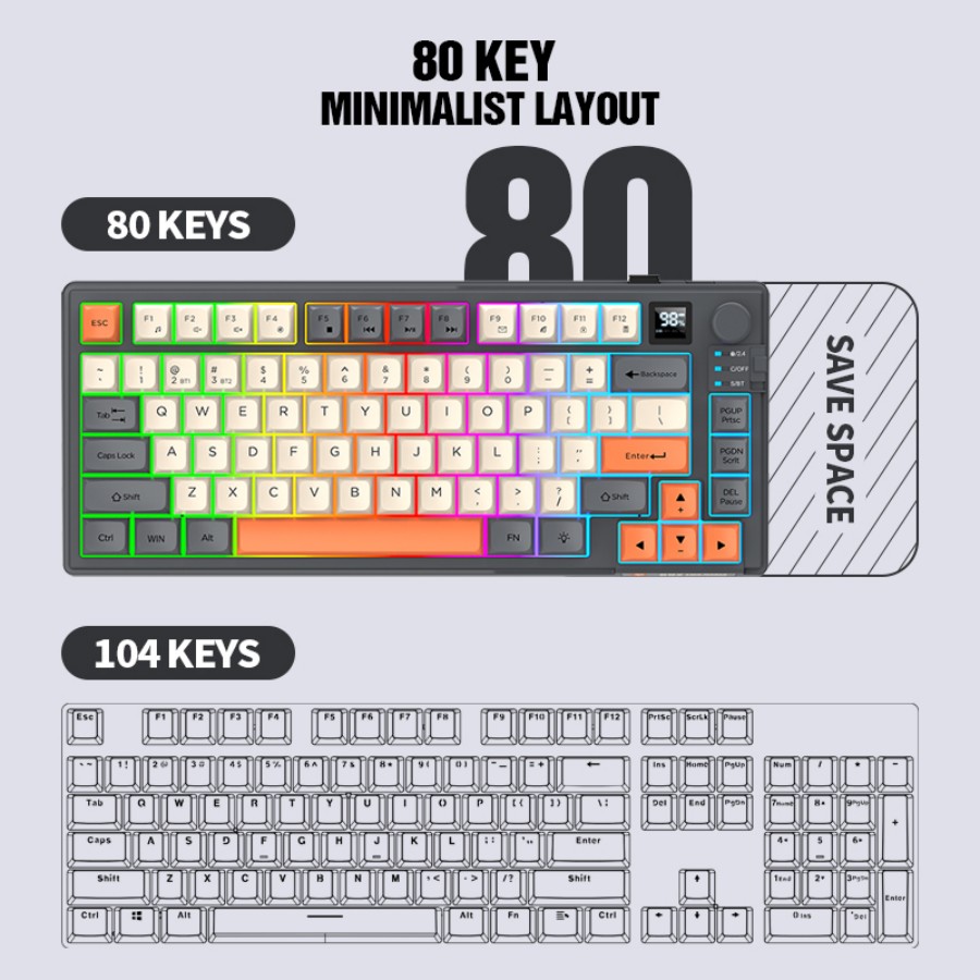 XUNFOXK92 Wired Film Keyboard  - огляд і ціна Gaming Keyboard Hand