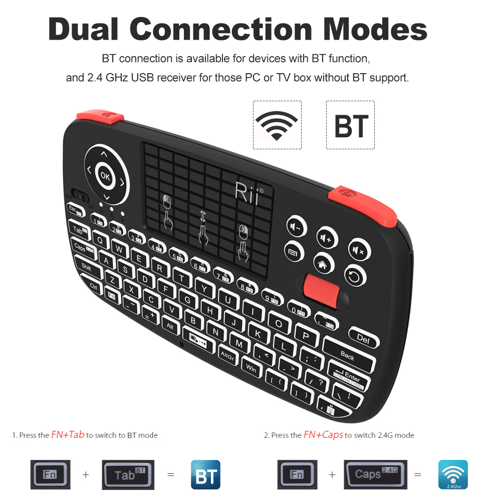 Rii I4 Mini BT Wireless Keyboa - огляд і ціна Gaming Keyboard Hand